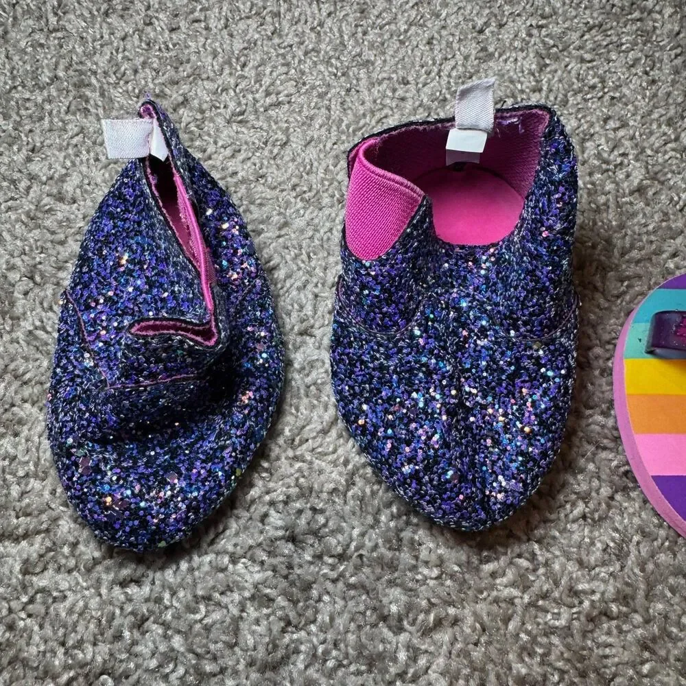 Build A Bear Shoes Lot of 4 Pairs Sneakers Sandals Boots Cute Girly Outfit Sets